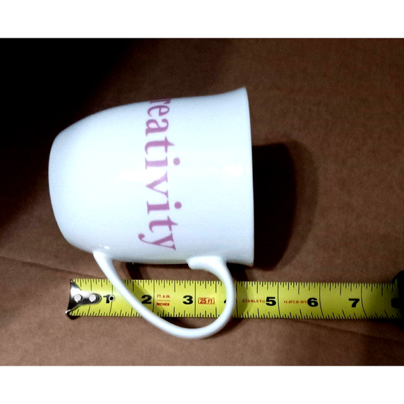 ECO ONE cup, with Creativity printed on one side. White and pink. - Picture 5 of 6